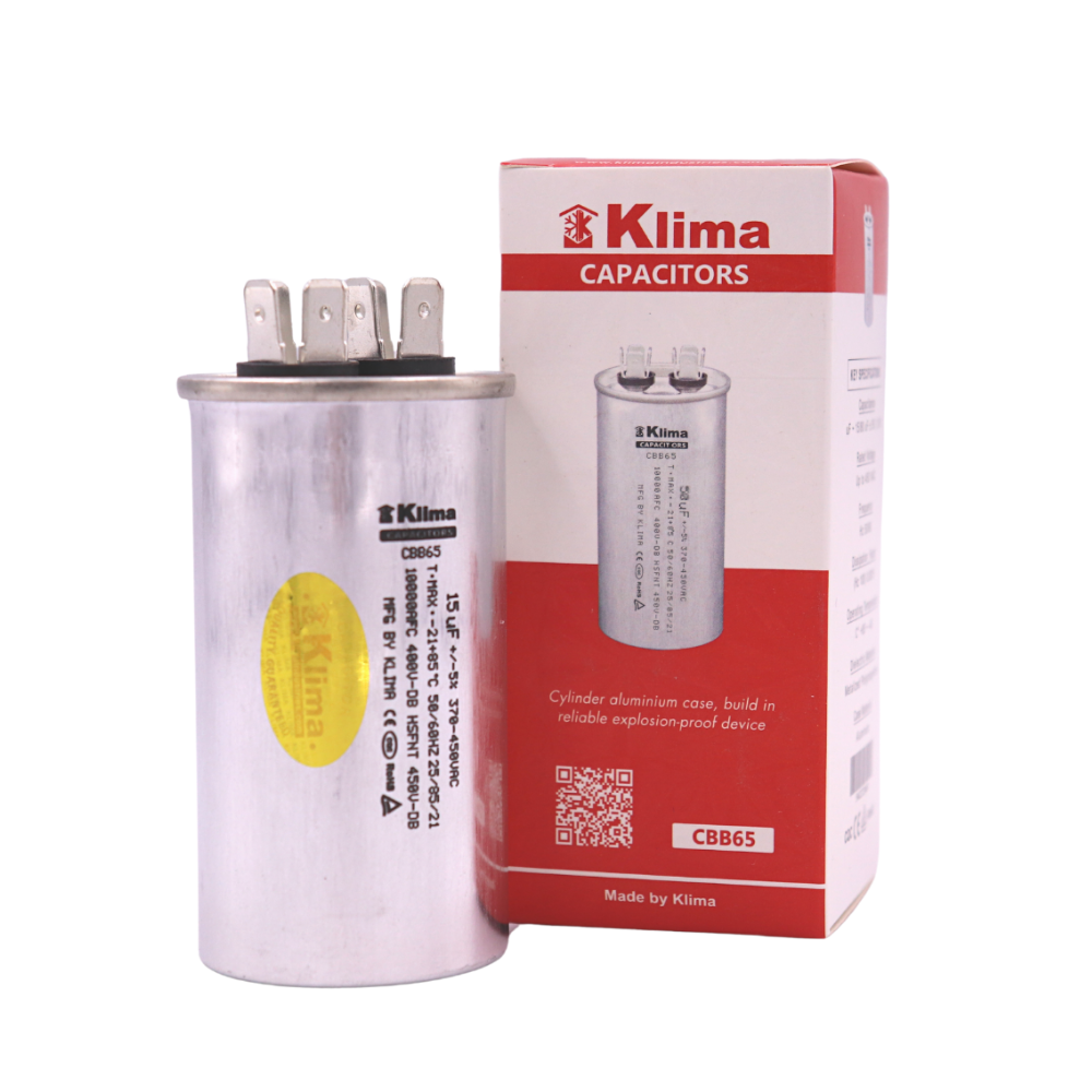 Klima Running Capacitor CBB65 15µF 370-450VAC