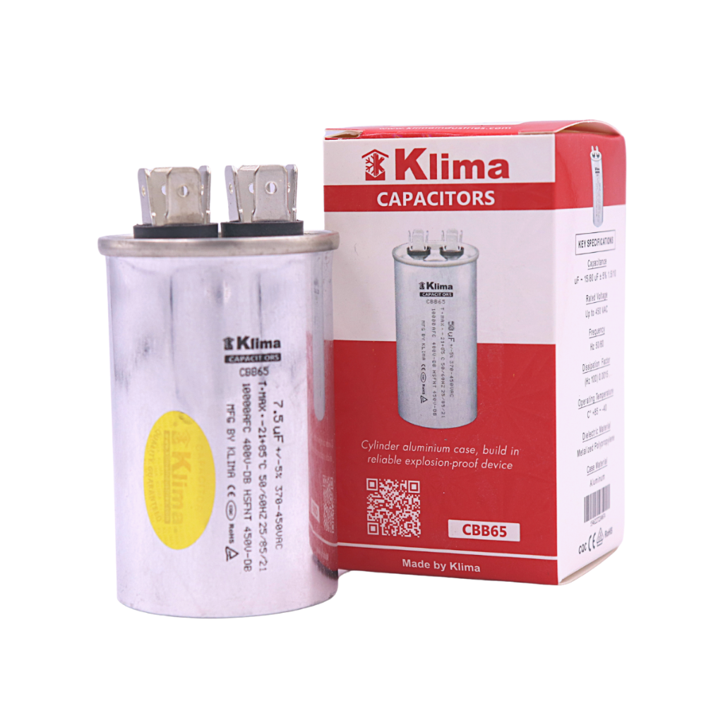Klima Running Capacitor CBB65 7.5µF 370-450VAC