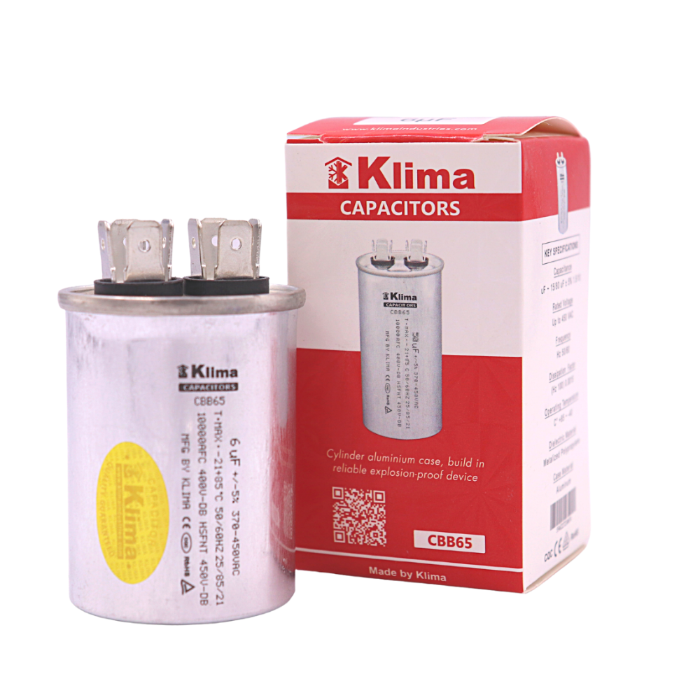 Klima Running Capacitor CBB65 6µF 370-450VAC
